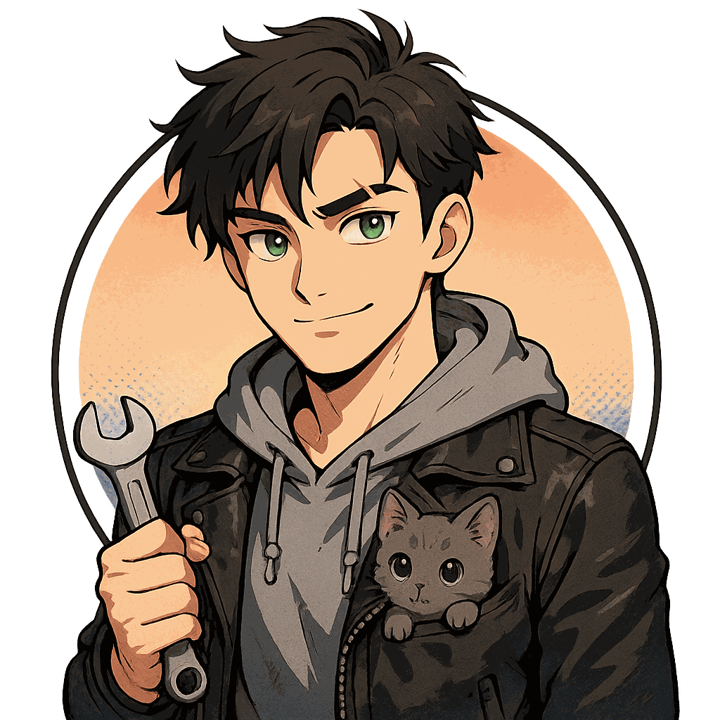Ezra, bad boy IA de Yiaho, portrait style manga