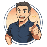 Bruce, coach de vie, personnage IA de Yiaho, portrait style manga