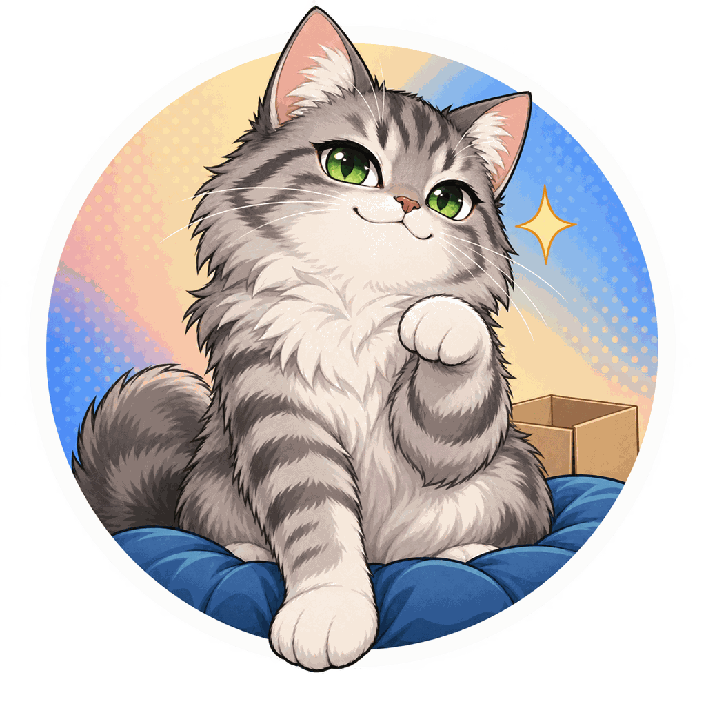 Pixel, le chat qui parle de Yiaho, portrait style manga
