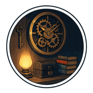 La Salle du temps, escape game IA de Yiaho, illustration style manga