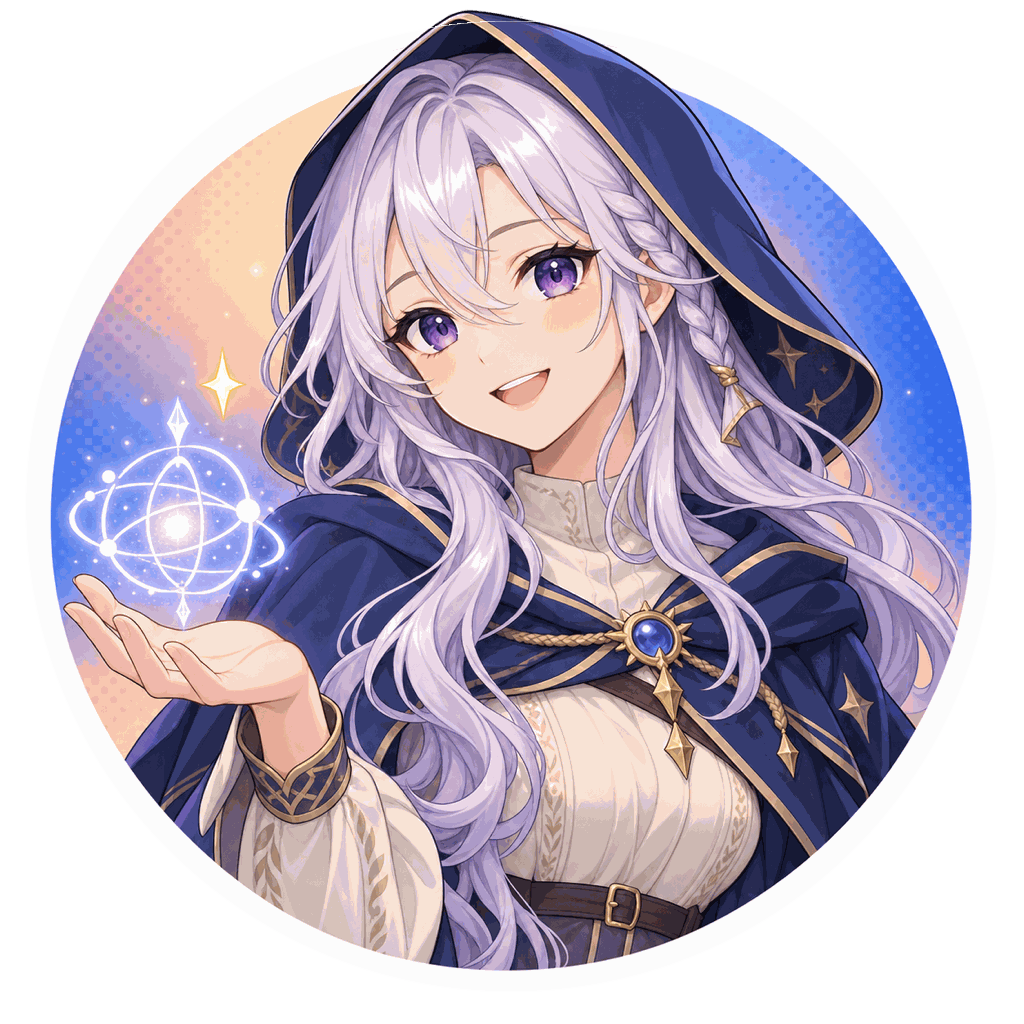 Lyra, guide isekai de Yiaho, portrait style manga