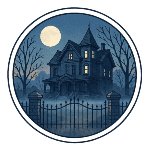 La Maison Delorme, histoire interactive de maison hantée IA de Yiaho, illustration style manga