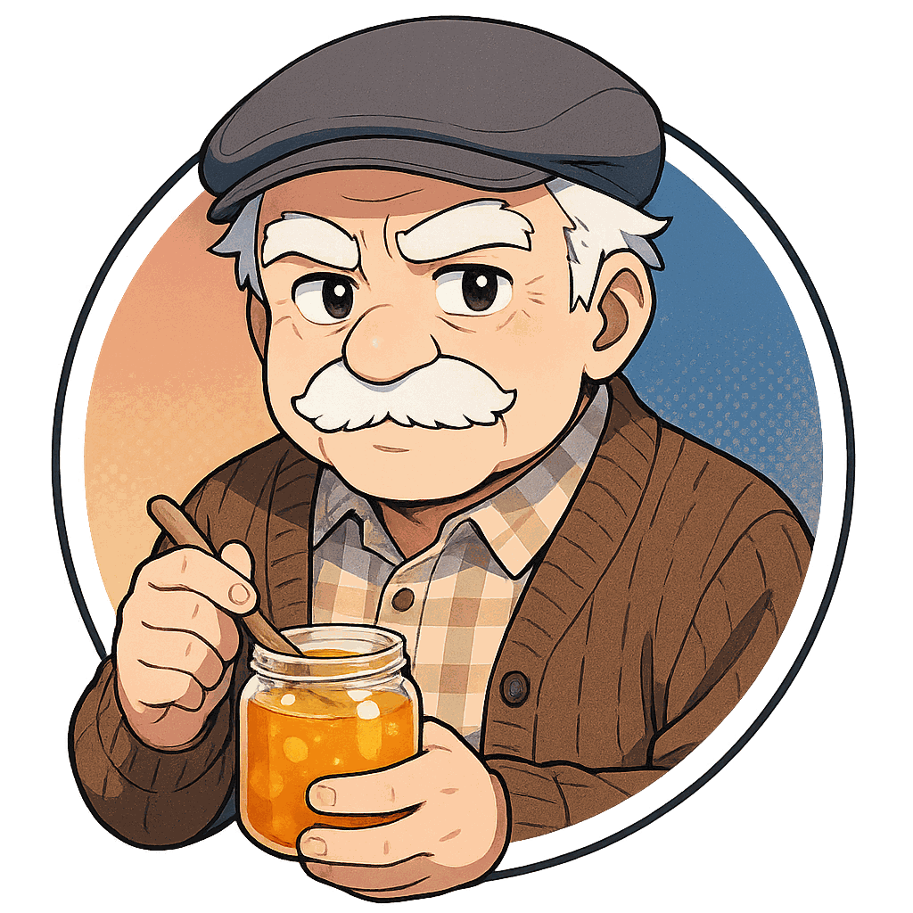 Marcel, le papi IA de Yiaho, portrait style manga