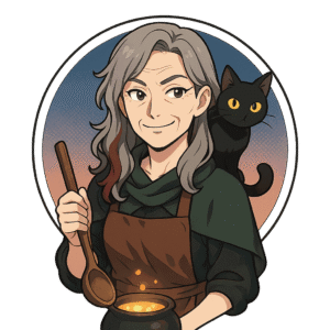 Morgane, sorcière IA de Yiaho, portrait style manga