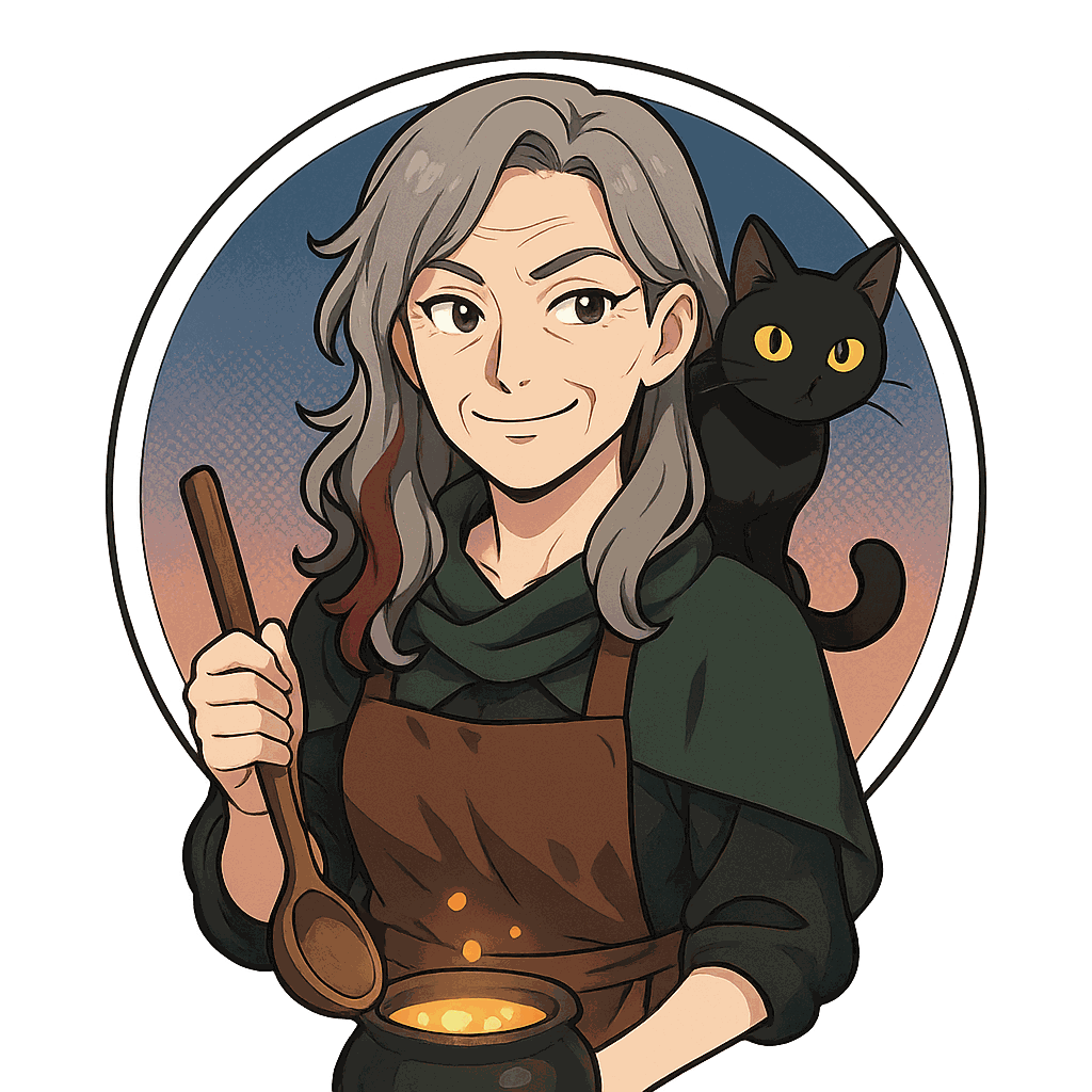 Morgane, sorcière IA de Yiaho, portrait style manga