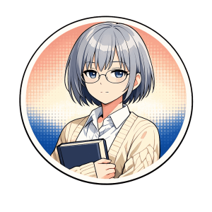 Shiori, la kuudere IA de Yiaho, portrait style manga